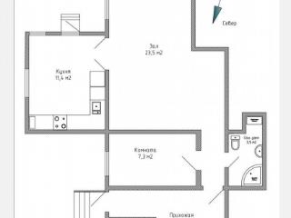 2-комн., 54 м², 1/2 этаж