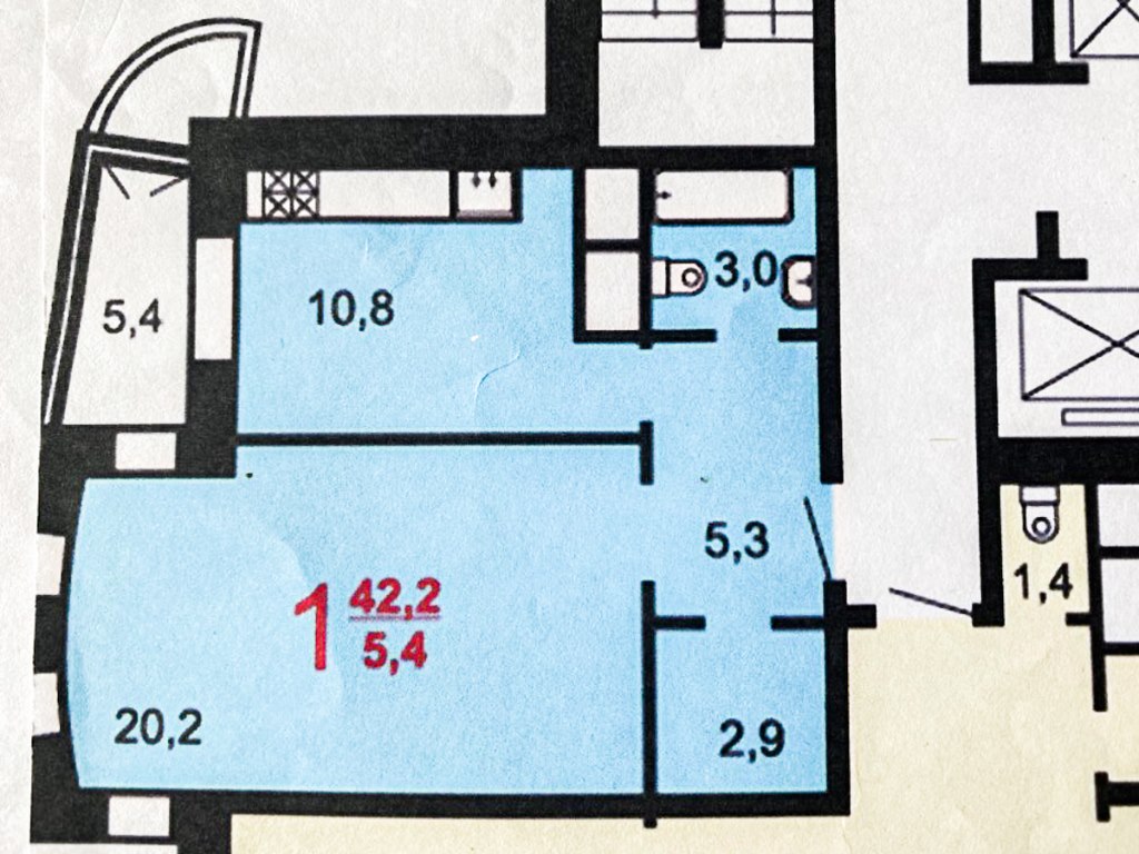 Продажа однокомнатной квартиры 42.6 м², 10/17 этаж на улице Михаила Кутузова,  1 в поселке ВНИИССОК, ЖК 