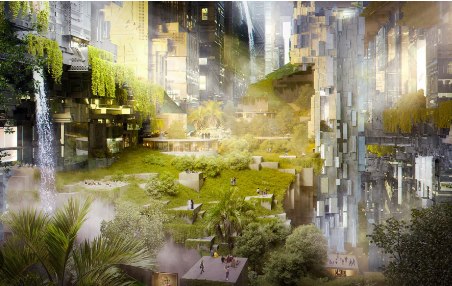 The Line. Визуализация: Neom